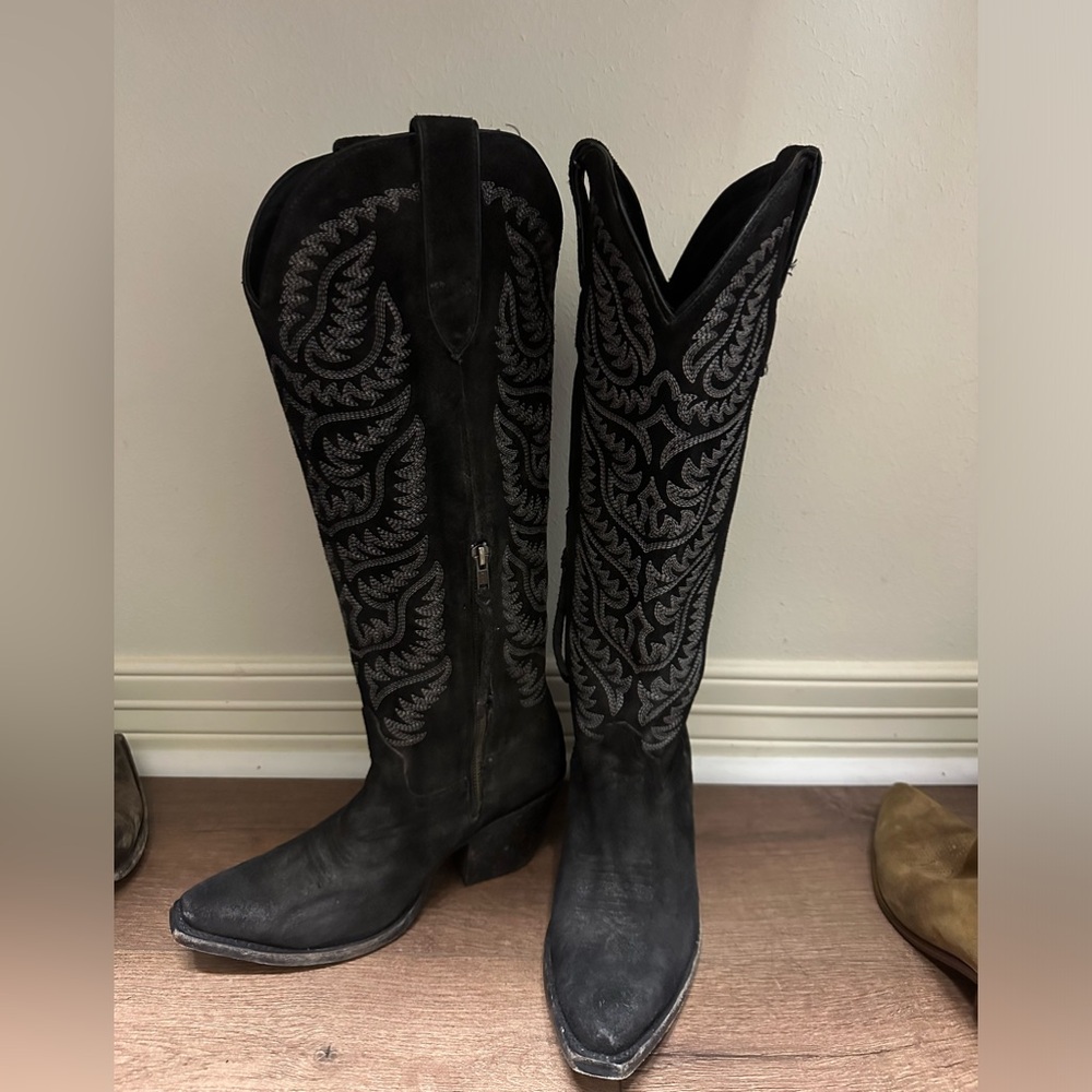 Ariat Black and Gray Over the Knee Boots